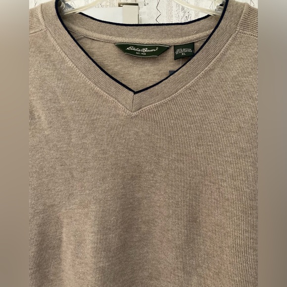 NWT Men’s Size XL Eddie Bauer Pullover Ribbed VNeck Sweater - Picture 12 of 15